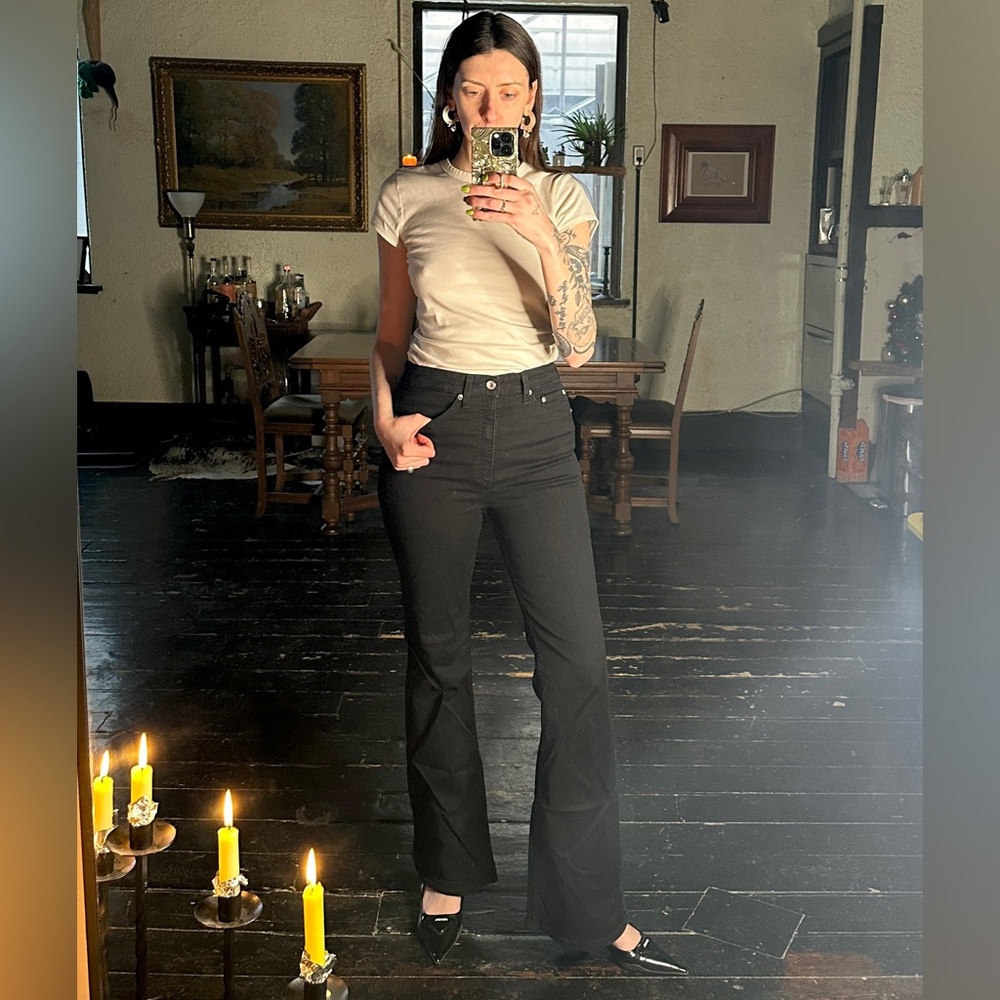 Rag & Bone Black Flared Pants